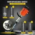 thumbnail image 3 of VEVOR Demolition Jack Hammer Concrete Breaker 2200W Martillo electrico 4 Brocas de cincel, 3 of 9