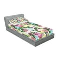 thumbnail image 2 of Ambesonne Floral Fitted Sheet & Pillow Sham Set, Blooms Beauty, Twin, Multicolor, 2 of 2