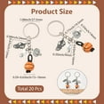 thumbnail image 2 of 1 Box 20pcs Basketball Keychain Bulk Sport Theme Keychains Mini Cute Alloy Sport Ball Theme Silver Shoes Keyrings Bulk with Wooden Beads, 2 of 7