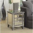 thumbnail image 1 of Pemberly Row Table de Fin Miroir en Finition Bois Gris, 1 of 3