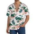 thumbnail image 3 of Wukai Hawaii Palms Men's Casual Short-Sleeve Button Down Shirt - Lightweight Summer Dress Shirt for Daily Wear-Small, 3 of 7