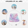 thumbnail image 6 of Kids' Beach Pants Comfortable Swim Trunks Pastel Pink Marble Texture Shorts for Pool Vacation and Lounge Wear 2T, 6 of 8