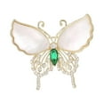 thumbnail image 6 of Sharplace Butterfly Brooch Pin Rhinestone Brooches Lapel Badge Pin Brooch Badge for Ladies Female Male Suit Bridal Bridegroom Men Women Green, 6 of 9