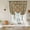 Dark Brown, variant on Blue Boho Tie Up Curtains for Windows, Adjustable Balloon Window Shades, Vintage Ethnic Tribe Abstract Art Floral Kitchen Window Treatments Farmhouse Short Curtains with Rod Pocket 42"x45"