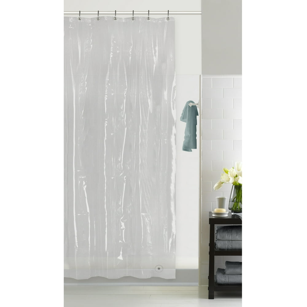 Zenna Home 8Gauge Heavyweight EVA Stall Shower Liner, 54" x 78" Clear