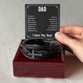 thumbnail image 6 of Dad You Are a Man Like No Other Men's Cross Bracelet - Vegan Leather with Stainless Steel, 6 of 14