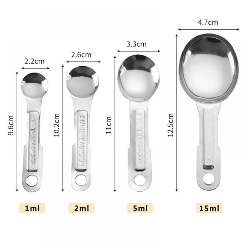 Ingeniuso 8 Piece Collapsible Measuring Cups and Measuring Spoons, Portable  Food Grade Silicone Measurement Cup Set For Measuring Dry Rations And