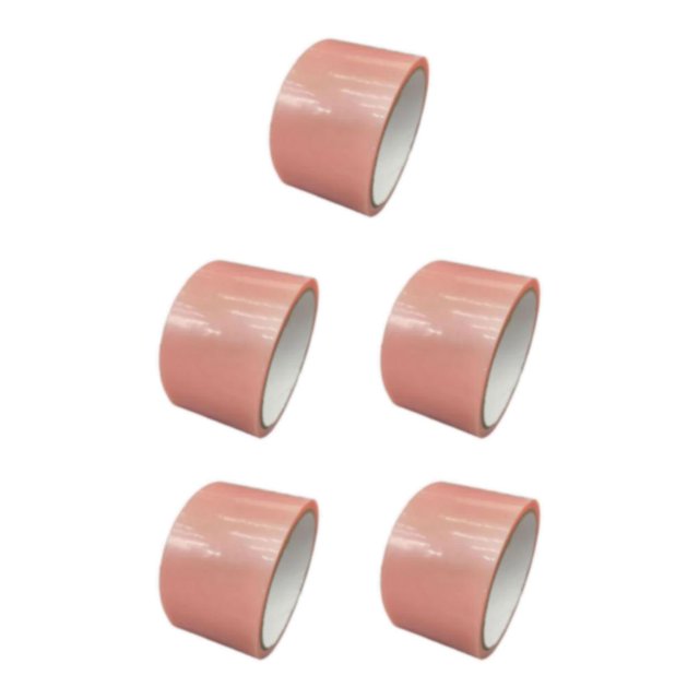 Transemion Creative Sticky Ball Rolling Tape Decorative Game DIY for Party Children Pink 6 x 10m 5Set
