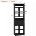 thumbnail image 2 of Homieasy Tall Closet Organizer with 2 Drawers, 79.7" Narrow Freestanding Storage Cabinet, Space-Saving Wood Garment Organizer for Bedroom, Entryway,Black, 2 of 6