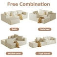 thumbnail image 5 of DILORA Sectional Boneless Sofa, L-shaped Couch(White,Left Chaise ),Modular and Compressed，Two Packages，108 Inches, 5 of 10