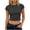 Black, variant on Women's Crop Tops Polka Dot Casual Trendy Summer Short Sleeve Round Neck Slim Lightweight Soft Tops, Red M