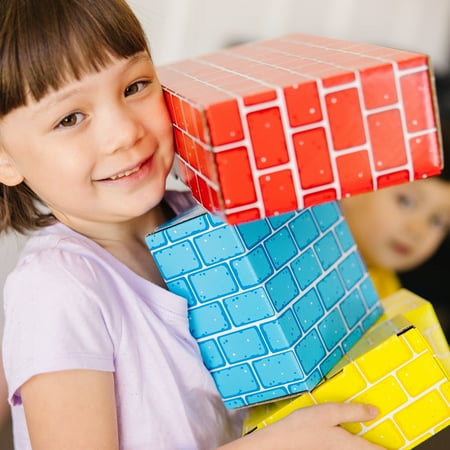 Melissa & Doug Extra-Thick Cardboard Building Blocks - 24 Blocks in 3 Sizes - FSC Certified