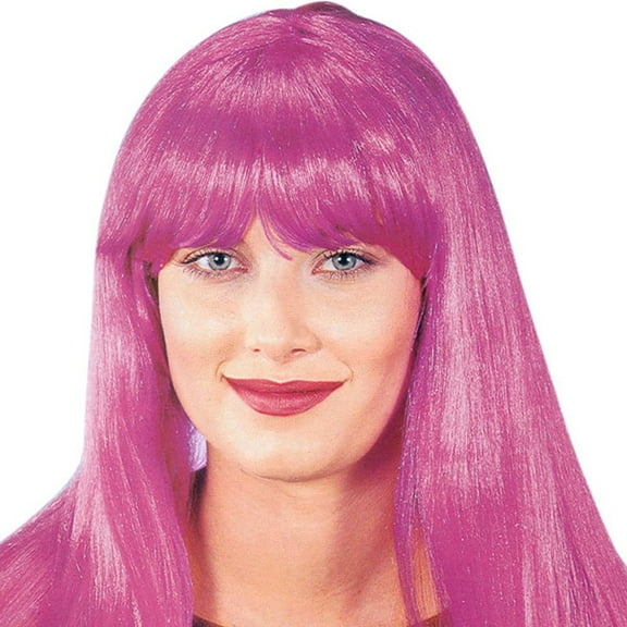 Adult Long Hot Pink Wig