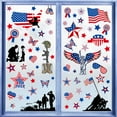 thumbnail image 2 of PATLOLLAV 4th of July Decorations Patriotic Window Clings Double-Sided Window Art Decals Independence Memorial Day Window Stickers for Home School Office, 9 Sheets, 2 of 5