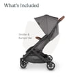 thumbnail image 2 of UPPAbaby Minu V2 Travel Stroller Lightweight, Portable Design One-Hand Fold Shoulder Strap and Leather Bumper Bar Included Greyson (Charcoal Mélange/Carbon Frame/Saddle Leather), 2 of 5