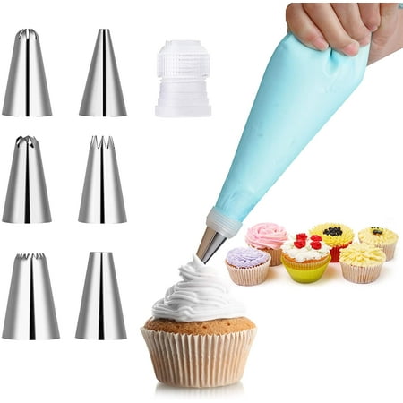 

Piping Bag and Tips Set Cake Decorating Supplies Kit Frosting Tips With a Reusable Pastry Icing Bag for Decorating Cookies and Cupcakes