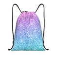 thumbnail image 1 of Xecao Multicolor Glitter Pattern Sports Drawstring Backpack - String Swim Gym Bag with Wet Proof Pocket for Women&Men-Small, 1 of 6