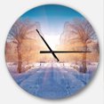 thumbnail image 1 of DesignArt Winter Landscape in City Park Large Wall Clock, 1 of 2