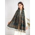 thumbnail image 3 of AIR-Soft Silky Reversible Paisley Pashmina Shawl Wrap Scarf w/Fringes, 3 of 4