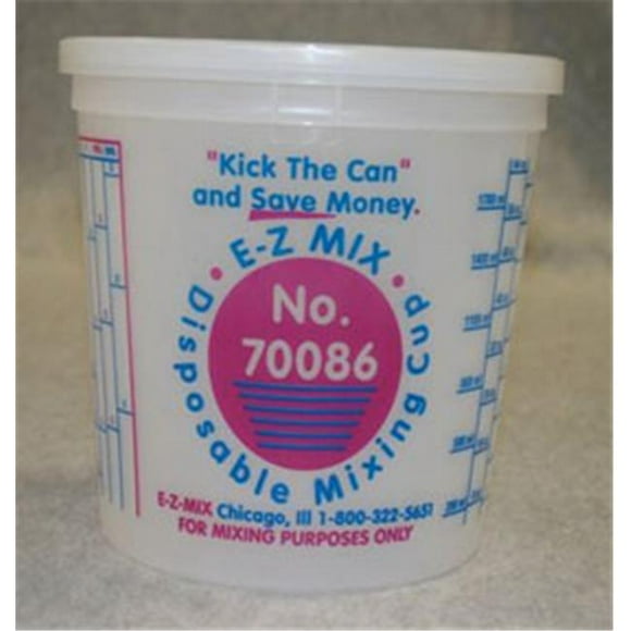 E-Z Mix EMX-70086 2.5-Quart Plastic Mixing Cups- Box Of 25