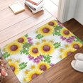 thumbnail image 4 of Sikiie Sunflowers Print Flannel Anti-slip Floor Mat 16x24in, Thickened Dustproof Entrance Door Mat Floor Mat for Kitchen, Bathroom, Laundry Room, 4 of 7