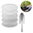 thumbnail image 2 of Soil Sifter Stainless Steel Riddle Sieve Set For Gardening With 5 Sizes 8in Diameter 1/3/6/9/12mm Interchangeable Meshes, 2 of 5