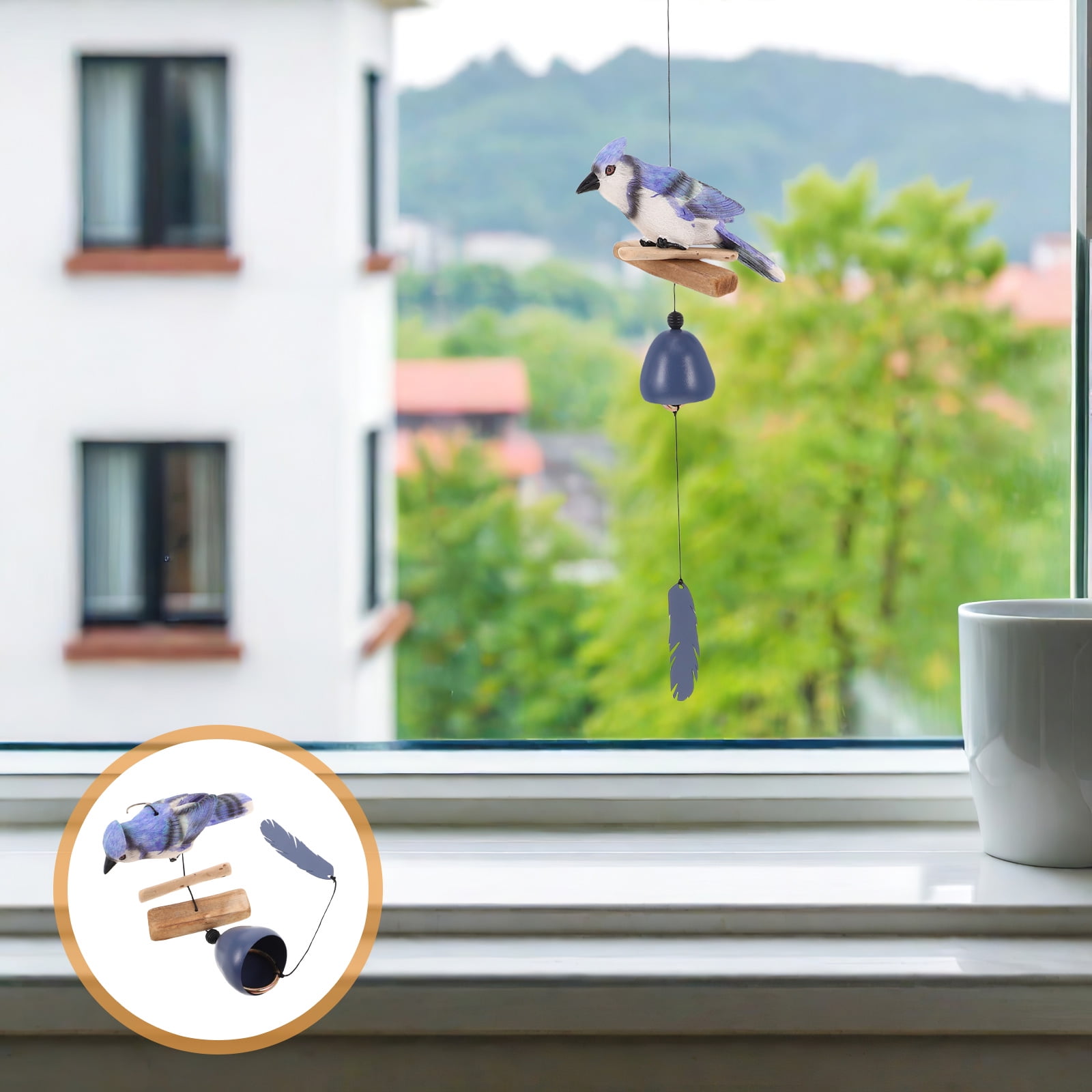 Bird Wind Chime: Outdoor Wind Chime - Artistic Bell-Shaped Hanging Decoration For Garden Porch And Yard - Bell Decoration For All Seasons