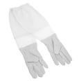 thumbnail image 4 of par de guantes de apicultura de piel de cabra de primera calidad, guantes largos de protección, talla XL (blancos), 4 of 8