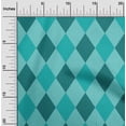thumbnail image 2 of oneOone Rayon Turquoise Blue Fabric Argyle Diy Clothing Quilting Fabric Print Fabric By Yard 56 Inch Wide, 2 of 4