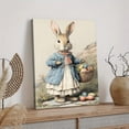 thumbnail image 5 of Larbulse  Easter Bunny Blue Jacket Basket Egg Canvas Wall Art Home Decor Poster Vintage Funny Print Picture Abstract Bedroom Living Room Kitchen Posters Decor,, 5 of 6