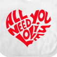 thumbnail image 4 of Inktastic All You Need is Love Red Heart Shape Boys or Girls Baby Bib, 4 of 4