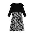 thumbnail image 3 of Abcomgle Girls Maxi Dresses 10-12 Casual Patchwork Ruffle Long Sleeve Maxi Dress Vintage Floral Print Crew Neck Sundresses Tiered Dresses with Pockets,9-10 Years Dark Gray, 3 of 3