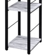 thumbnail image 3 of 2 Tier Shelf Desk For Home In Antique White & Black With Metal Construction Element Rectangular Shelves Finish And Base, 3 of 3