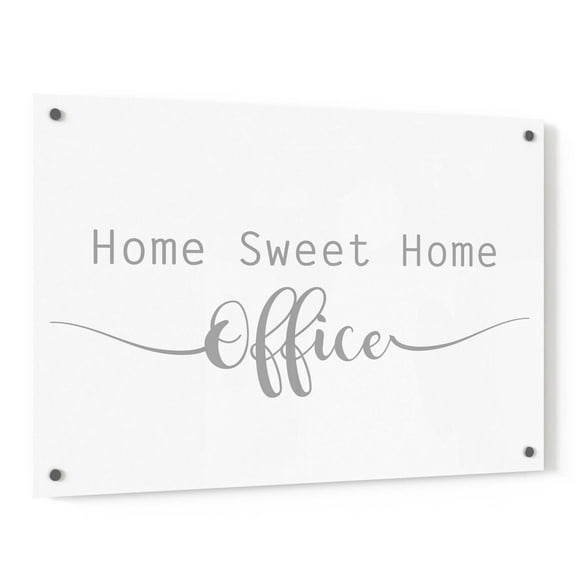 Epic Art 'Home Sweet Home Office' by Lauren Rader, Acrylic Glass Wall Art, 36"x24"