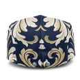 thumbnail image 3 of Chririnla Polyester Newsboy Hat for Casual Outings and Driving, Adjustable Durable Flat Beret Cap for Men and Women, Gold Baroque Scroll Pattern, 3 of 4
