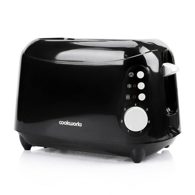 TopOne 1 Set Of Smart Led Display Toasters 2 Slice Breakfast Toasters With Extra Wide Slot (uk Plug)