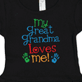 thumbnail image 4 of Inktastic My Great Grandma Loves Me for Grandson Girls Baby Dress, 4 of 5