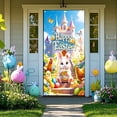 thumbnail image 2 of SLYNSHome Easter Happy Door Cover, Easter Decorative Cute Rabbit Door Clothes Spring Party Background Decor Banner, 2 of 6