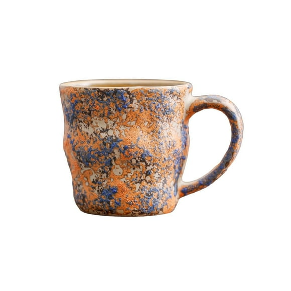 TIELUTT Glazed Stoneware Mug Cup with Ergonomic Handle for Hot Beverages Cocoa Home Drinkware Ceramic Cups for Crafting Large Drinking Cups Tumbler Kitchen Set Coffee Mugs with Writing Coffee Set