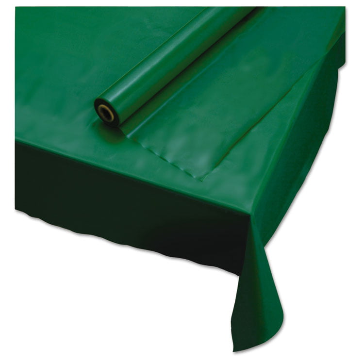Hunter Green 40"x100 ft Heavy Duty Banquet Roll Plastic Table Cloth 
