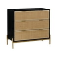 thumbnail image 6 of Nathan James Andrew 3-Drawer Chest Rattan Dresser, Bohemian Deep Drawer Dresser for Bedroom with Natural Rattan Accent and Metal Legs, Matte Black, 6 of 8