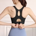 thumbnail image 5 of OSOLU Women Yoga Sports Bra With High Support And Feel Workout Sports High Support Comfortable Bralettes Black M, 5 of 7