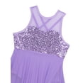thumbnail image 3 of CHICTRY Kids Girls Sequins Irregular Hem Ballet Lyrical Dance Dress,Sizes 6-14 Lavender 12, 3 of 7