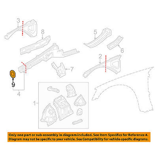 CHRYSLER OEM FenderBumper Bracket Right 5065268AB