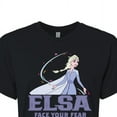 thumbnail image 3 of Disney Frozen 2 - Elsa Face Your Fear - Juniors Cropped Cotton Blend T-Shirt, 3 of 5