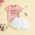thumbnail image 2 of Siilsaa Toddler Girl Summer Outfits Girl's Two Piece Outfits Summer Tops Short Sleeve Graphic Tee and Pants Sets Pink,80, 2 of 6