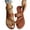Brown, variant on Casual Flat Sandals Retro Beach Style Sandals and Slippers Large Size Women's Shoes Red 9.5(43)