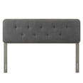 thumbnail image 3 of Tufted Headboard, Queen Size, Wood, Fabric, Grey Gray, Modern Contemporary Urban Design, Bedroom Master Guest Suite, 3 of 9