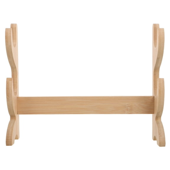 Hytrove Wall Sword Mount Home Decor Support Light Brown 1Set 9.4X3.1X0.4In