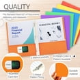 thumbnail image 3 of BAZIC 2 Pockets Paper Folder, 3 Prongs Fastener Clips Portfolio, 100-Pack, 3 of 8